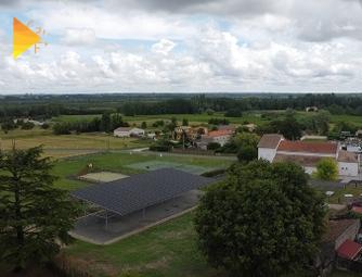 ombrière vue d'en haut à Anglade